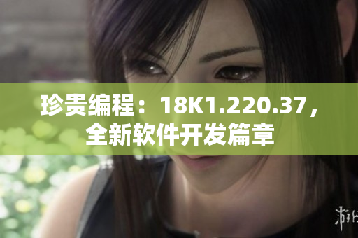 珍贵编程：18K1.220.37，全新软件开发篇章