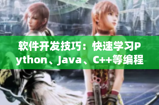 软件开发技巧：快速学习Python、Java、C++等编程语言的方法