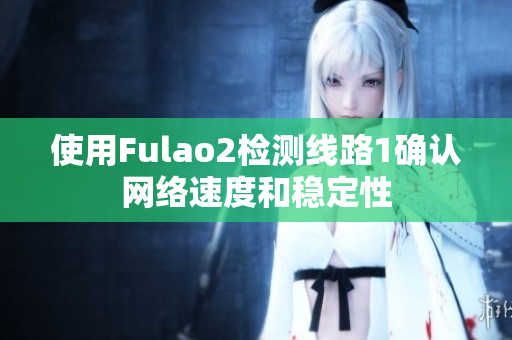 使用Fulao2检测线路1确认网络速度和稳定性