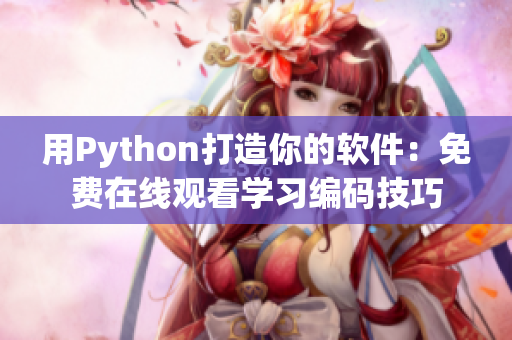 用Python打造你的软件：免费在线观看学习编码技巧