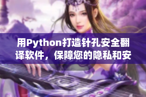 用Python打造针孔安全翻译软件，保障您的隐私和安全