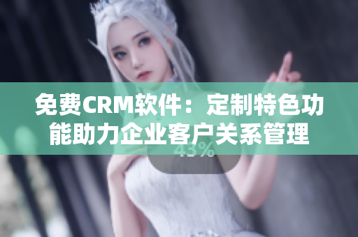 免费CRM软件：定制特色功能助力企业客户关系管理