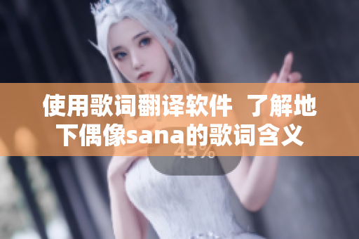 使用歌词翻译软件  了解地下偶像sana的歌词含义