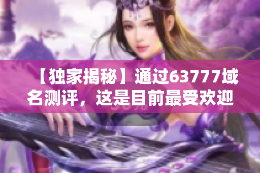 【独家揭秘】通过63777域名测评，这是目前最受欢迎的软件！