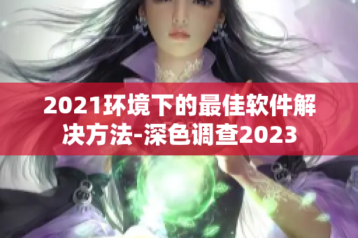 2021环境下的最佳软件解决方法-深色调查2023