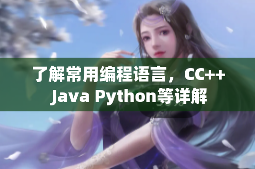 了解常用编程语言，CC++ Java Python等详解