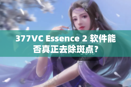 377VC Essence 2 软件能否真正去除斑点？