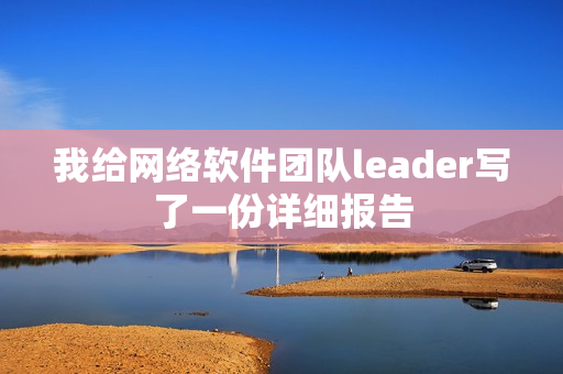 我给网络软件团队leader写了一份详细报告