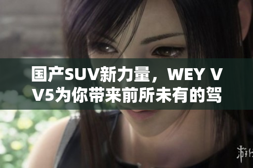 国产SUV新力量，WEY VV5为你带来前所未有的驾驭体验