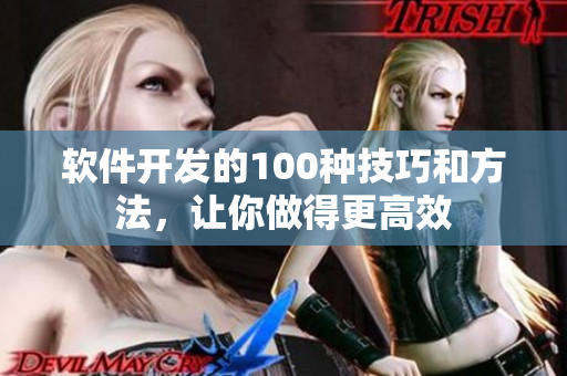 软件开发的100种技巧和方法，让你做得更高效