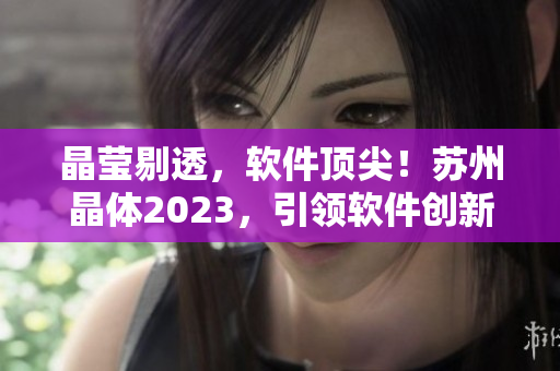 晶莹剔透，软件顶尖！苏州晶体2023，引领软件创新高峰