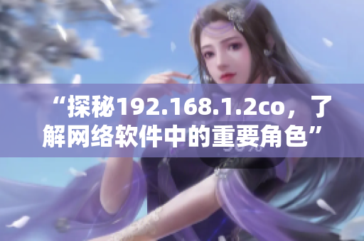 “探秘192.168.1.2co，了解网络软件中的重要角色”