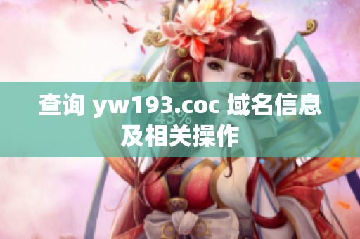 查询 yw193.coc 域名信息及相关操作