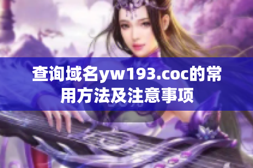 查询域名yw193.coc的常用方法及注意事项