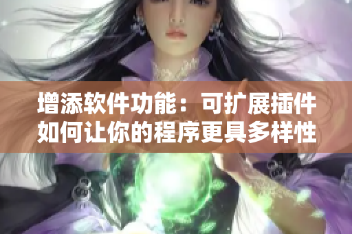 增添软件功能：可扩展插件如何让你的程序更具多样性