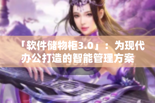 「软件储物柜3.0」：为现代办公打造的智能管理方案