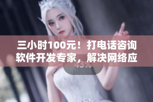 三小时100元！打电话咨询软件开发专家，解决网络应用难题