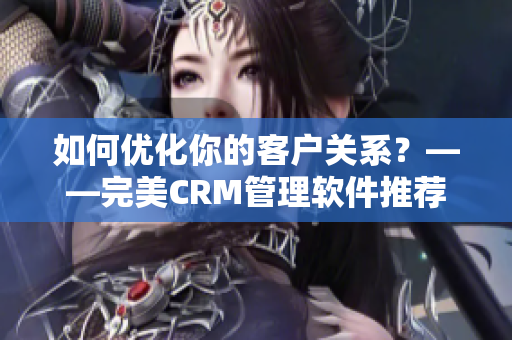 如何优化你的客户关系？——完美CRM管理软件推荐