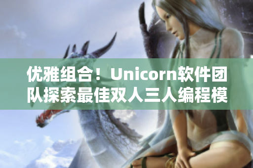 优雅组合！Unicorn软件团队探索最佳双人三人编程模式