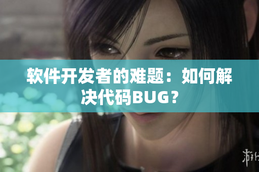 软件开发者的难题：如何解决代码BUG？