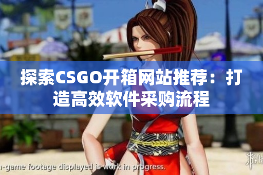 探索CSGO开箱网站推荐：打造高效软件采购流程