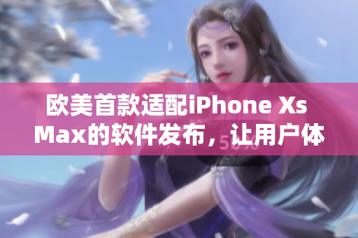 欧美首款适配iPhone Xs Max的软件发布，让用户体验升级