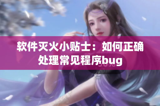 软件灭火小贴士：如何正确处理常见程序bug