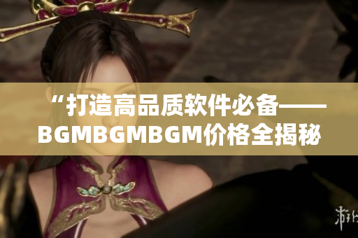 “打造高品质软件必备——BGMBGMBGM价格全揭秘”