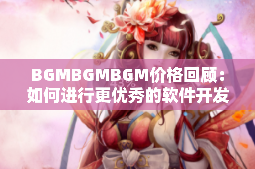 BGMBGMBGM价格回顾：如何进行更优秀的软件开发投入