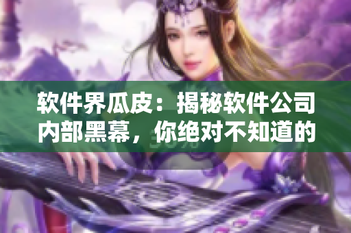 软件界瓜皮：揭秘软件公司内部黑幕，你绝对不知道的猛料！