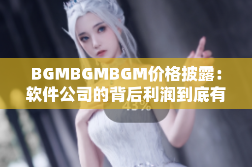 BGMBGMBGM价格披露：软件公司的背后利润到底有多少？