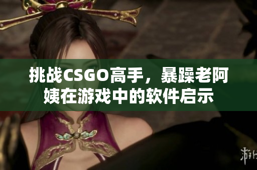 挑战CSGO高手，暴躁老阿姨在游戏中的软件启示