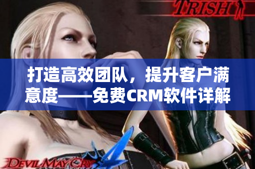 打造高效团队，提升客户满意度——免费CRM软件详解